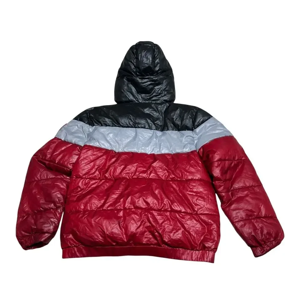 Nike Flight Air Jordan Hooded Puffer Jacket Coat Black Red Gray Size Youth XL